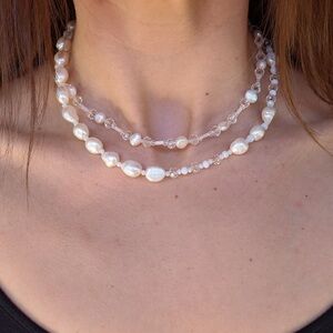 Genuine Pearl & Swarovski Crystal Beaded Necklace Bundle
